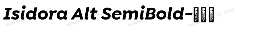 Isidora Alt SemiBold字体转换